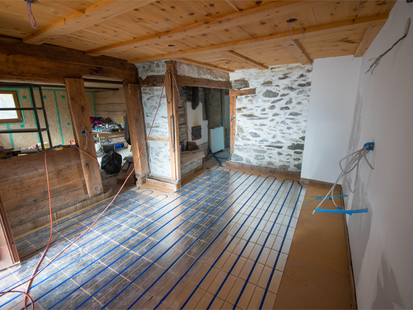 GreenLine Fußbodenheizung Renovierung in einem Altbau in der Schweiz