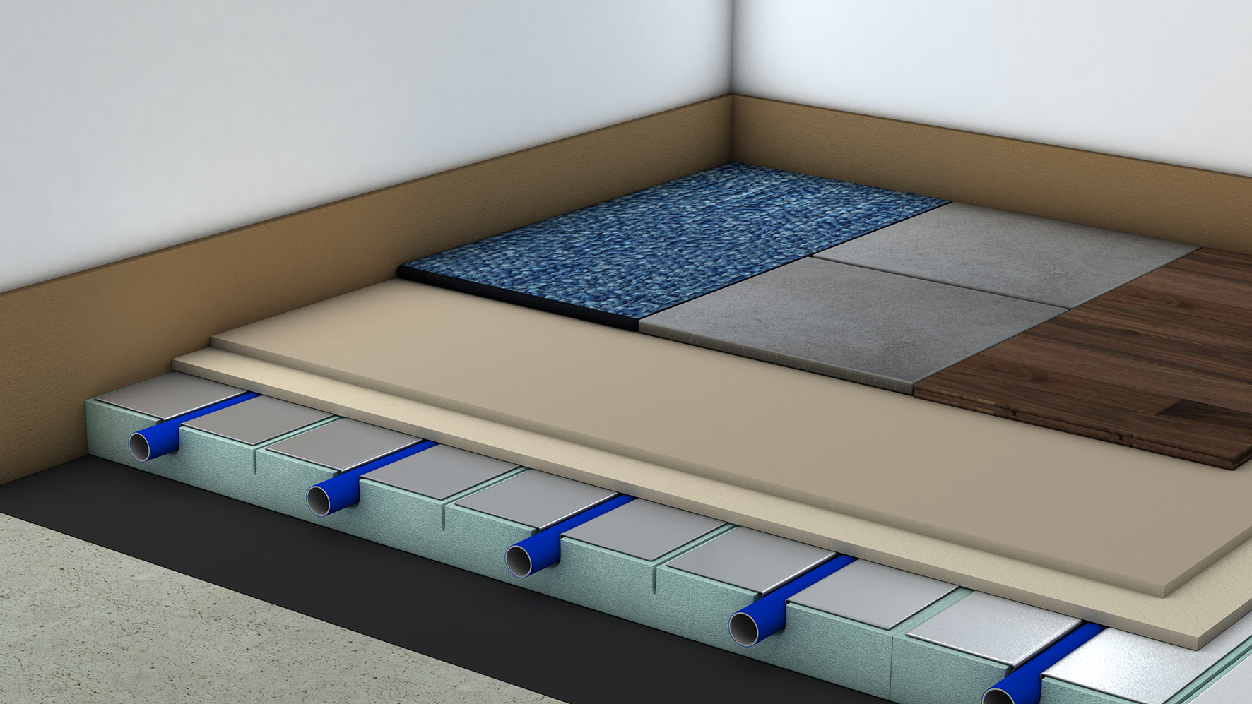 Sparset rePET Fußbodenheizung  mit CompactFloor PRO 12 